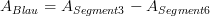 A_{Blau}=A_{Segment 3}-A_{Segment 6}